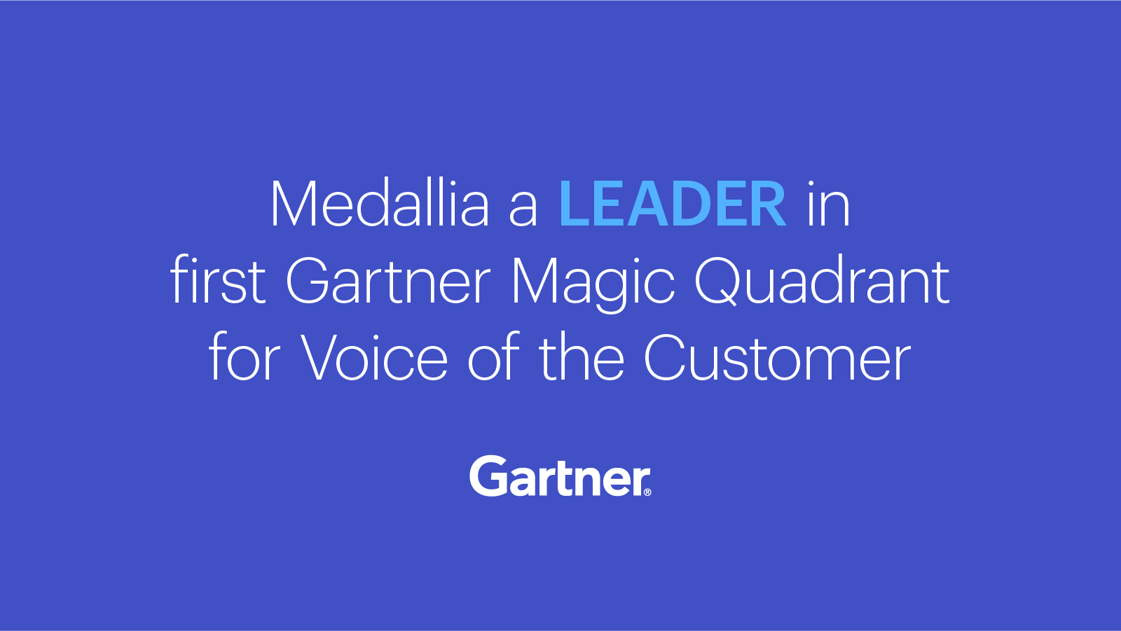 Gartner Magic Quadrant for Voice of the Customer