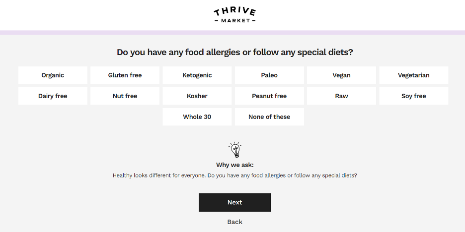 Thrive Market - Do You Have Any Food Allergies Or Follow Any Special Diets