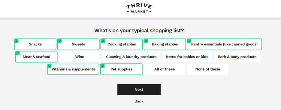 Thrive Market - What's On Your Typical Shopping List