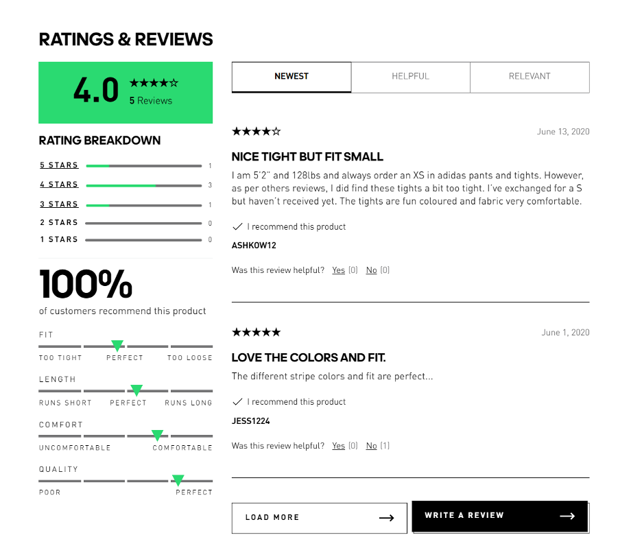 Product Ratings And Reviews