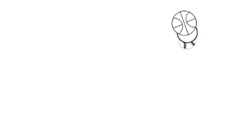 Una figura pixelata lancia una palla da basket verso un canestro, con un grande simbolo di somma matematica e delle parentesi sullo sfondo.