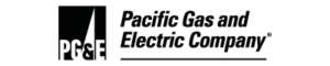Pacific Gas and Electric Company logo with PG&E in a square and Pacific Gas and Electric Company in bold black text on a light background.
