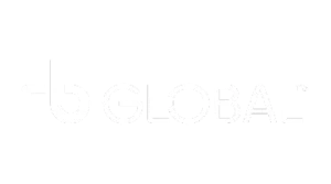 White background with the text rb GLOBAL in light gray capital letters; rb is in a rounded, modern font, while GLOBAL is in a sleek, sans-serif typeface.